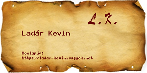 Ladár Kevin névjegykártya