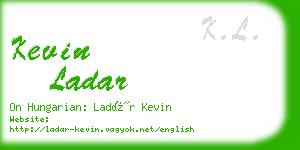 kevin ladar business card